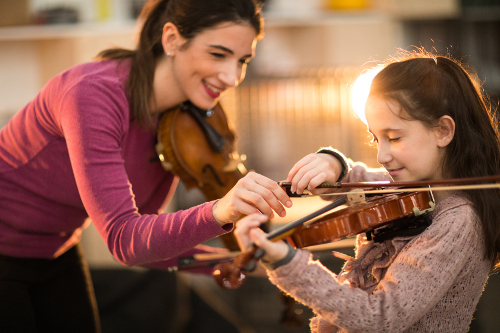 Teaching violin