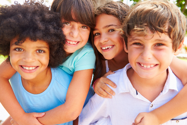 group of children smiling